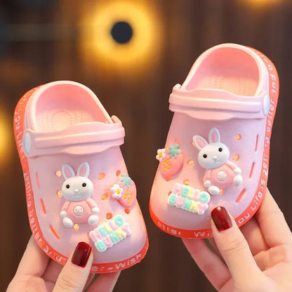 Kids’ Baby Girls’ Summer Sandals – Soft Sole, Breathable, Cartoon Indoor Shoes for Toddlers & Boys