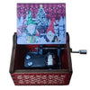 Retro Hand Crank Wooden Music Box Elegant Desktop Musical Box Kids Birthday Festival Gift Vintage Home Craft Ornament