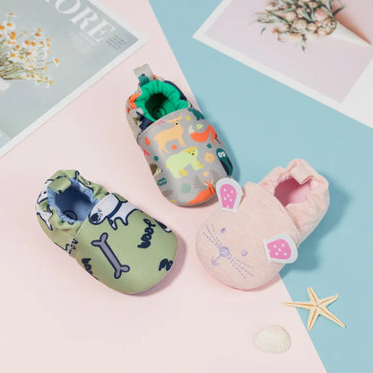 Baby Unisex Cotton Shoes – Cute Animal Bee Anti-Slip Soft Bottom First Walkers for Boys & Girls, Newborn Toddler Crib Shoes