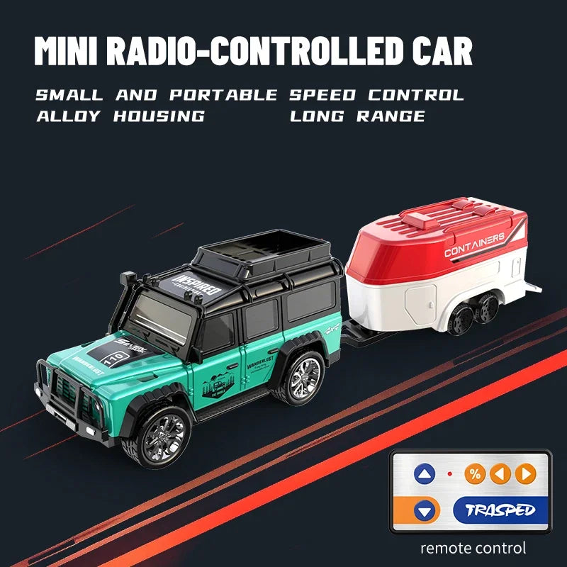 Mini 1/64 Alloy RC Car with 60-Minute Run Time