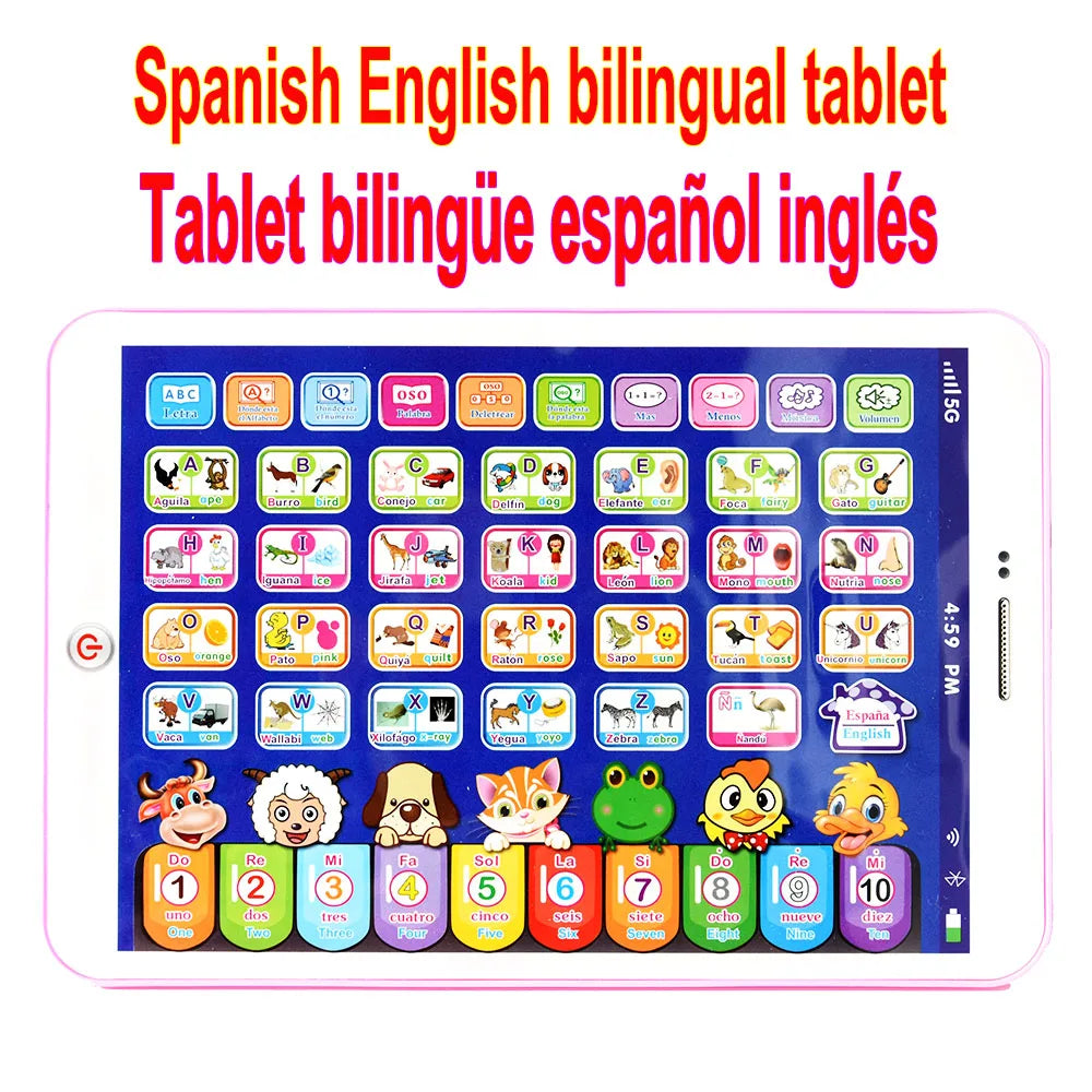 Spanish Alphabet Learning Tablet – Touch-Enabled Educational Toy Laptop for Kids