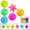 6-Pack Textured Montessori Sensory Balls for Babies Soft Tactile Massage & Teether Toy