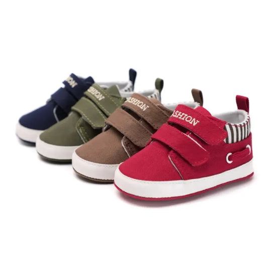 Meckior Baby Boy Sneakers Newborn Striped Soft Sole Casual Baby Shoes First Walker Toddler Crib Moccasins