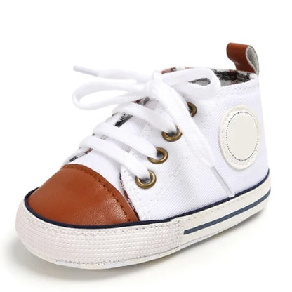 New Baby Shoes Boys Girls Classic Canvas Casual Sneakers Newborn First Walker Toddler Soft Sole Non-Slip Walking Shoes
