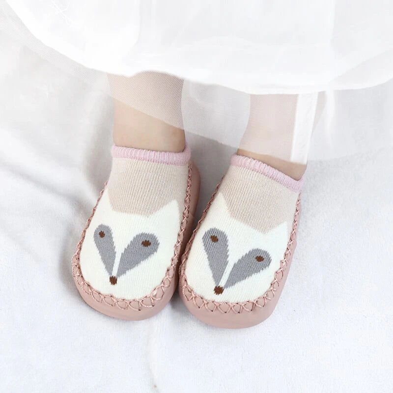 Baby Socks Slippers with Rubber Soles for Infant Newborn Children Anti-Slip Soft Sole Toddler Indoor Shoes