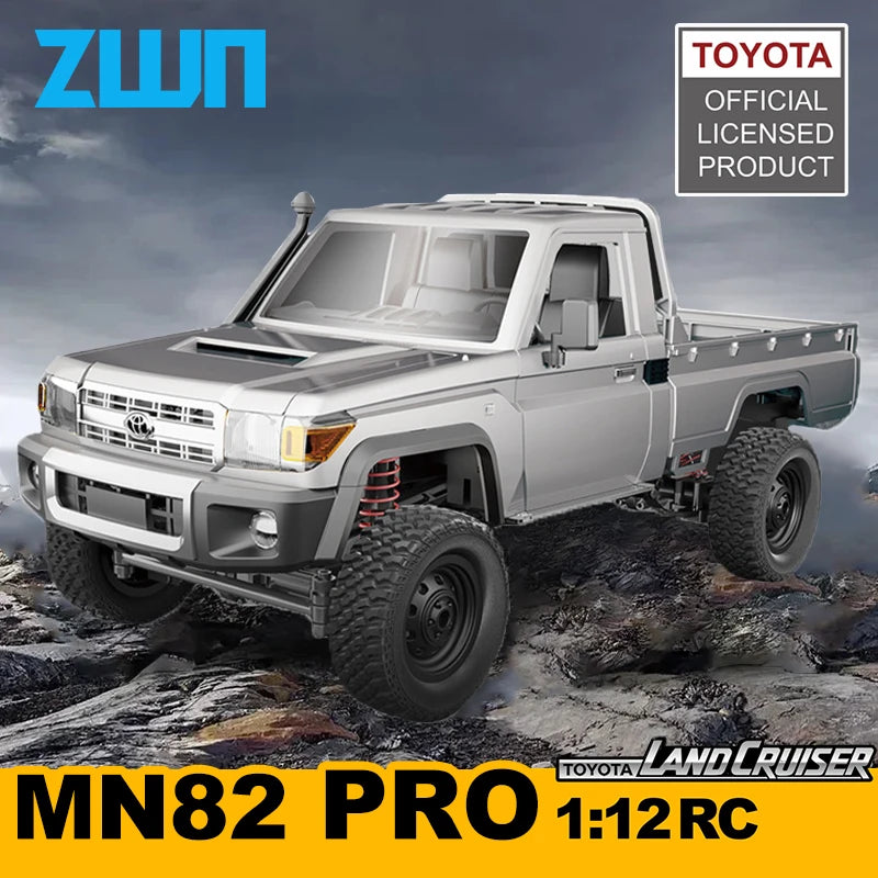 ZWN 1:12 RC Car MN82 PRO with Headlights and 4WD Off-Road Pickup Truck