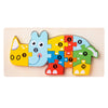 Wooden Educational 3D Building Blocks – Cartoon Animal Puzzle Toy for Babies, Ages 1 to 3 Years