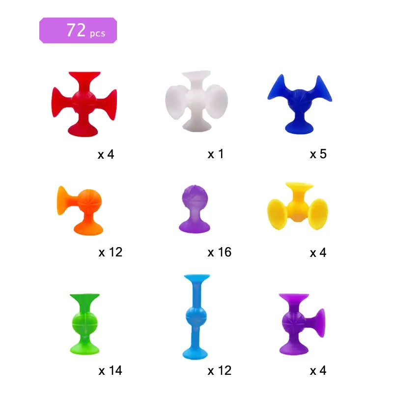 Suction Cup Building Blocks Set – Soft Throw Darts Toy for Kids, Parent-Child Interactive Educational Construction Game