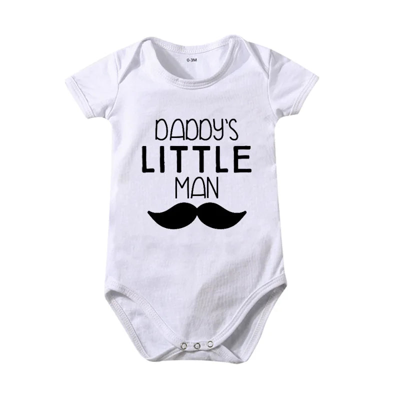 Popular "Mom+Dad=Me" Baby Romper – 100% Cotton Summer Onesie, Newborn Baby Clothes, Unisex Crawling Clothes, Comfortable and Cute