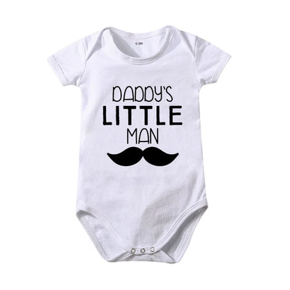 Popular "Mom+Dad=Me" Baby Romper – 100% Cotton Summer Onesie, Newborn Baby Clothes, Unisex Crawling Clothes, Comfortable and Cute