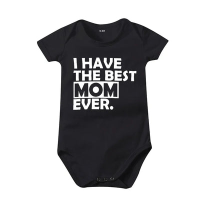 Popular "Mom+Dad=Me" Baby Romper – 100% Cotton Summer Onesie, Newborn Baby Clothes, Unisex Crawling Clothes, Comfortable and Cute