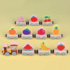 Wooden Magnetic Train Toy Set – Animal & Fruit Educational Building Blocks for Ages 3+