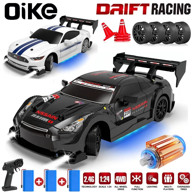 Oike 1:24 Remote Control Drift RC Car with 4WD and 2.4G Radio Control