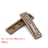 50PCS MOC Tile 1x4 1x3 – Wood Grain & Danger Stripes Pattern, DIY Building Blocks Compatible with 2431 and 63864