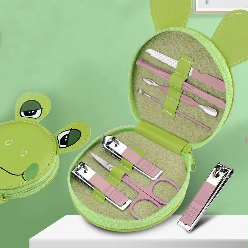 7PCS Baby Nail Scissor Set – Baby Care Tool, Kid Safe Portable Nail Clipper, Trimmer, Tweezer, Children Manicure Kit