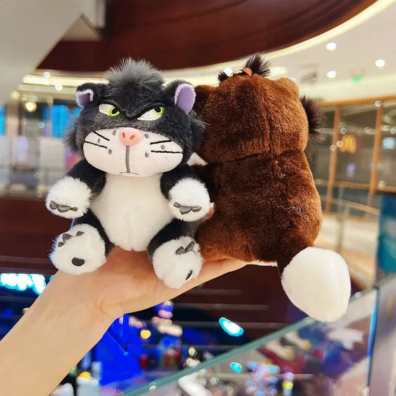 Disney Cute Lucifer Cat Plush Keychain, Soft Stuffed Doll Bag Pendant Gift