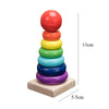 Hot Kids Montessori Wooden Toys – Macaron Blocks, Colorful Graphic Rattle, Educational Music Toy for Babies