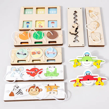 DIY Busy Board Accessories – Montessori Teaching Aids for Baby Early Education, Learning Skill Toy Parts and Wooden Board Games