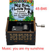 You Are My Sunshine Quote Print Wooden Music Box Birthday Party Favor Gift for Kids