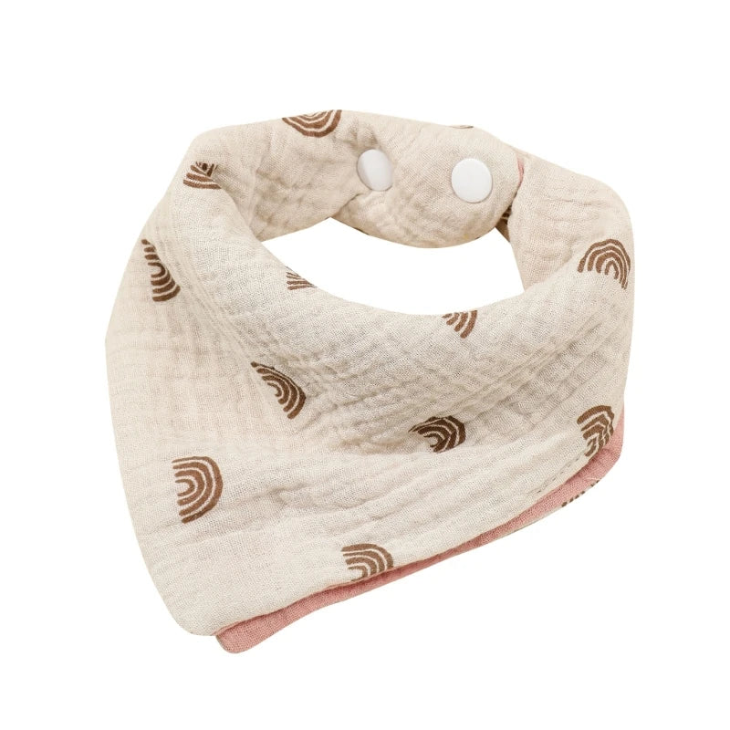 Baby Bandana Bibs | Muslin Drooling Bib for Infants 0-1 Year | High Absorbent Teething & Soothe Towel | Stylish Floral Design - Kidzy Market