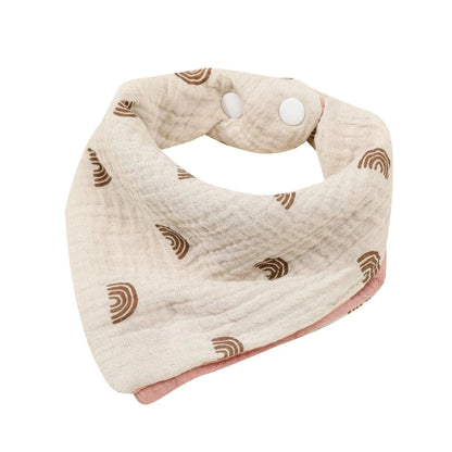 Baby Bandana Bibs | Muslin Drooling Bib for Infants 0-1 Year | High Absorbent Teething & Soothe Towel | Stylish Floral Design - Kidzy Market