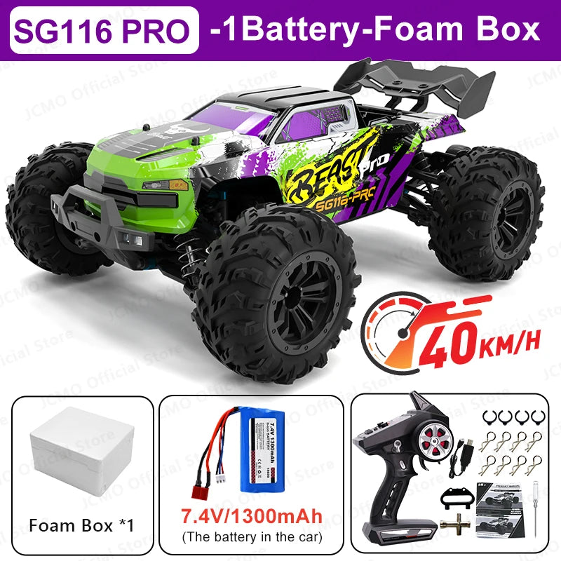 SG116MAX 1:16 High-Speed Brushless RC Car with 4WD Off-Road Drift