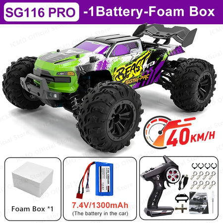 SG116MAX 1:16 High-Speed Brushless RC Car with 4WD Off-Road Drift