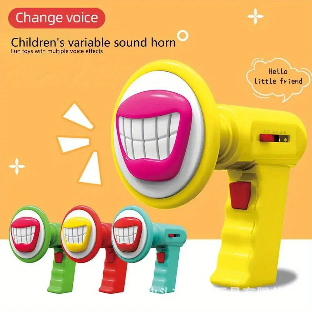 Mini Kids Voice Changer Toy Cosplay Speaker with 6 Sound Effects Handheld Megaphone Toy for Children