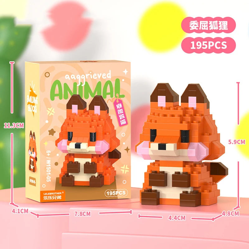 Adults Animals Micro Particle Building Blocks – Dog and Cat Mini Bricks Toy for Kids Ages 6 to 12