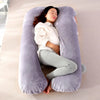 Soft Fleece Pregnancy Pillow - U-Type Lumbar Cushion for Pregnant Women, Multi-Function Side Protection, Pillowcase, PP Cotton