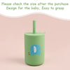TYRY.HU 1Pc Baby Feeding Straw Cup, Cartoon Learning Feeding Cup, Food Grade Silicone Toddler Water Bottle, BPA Free Tableware