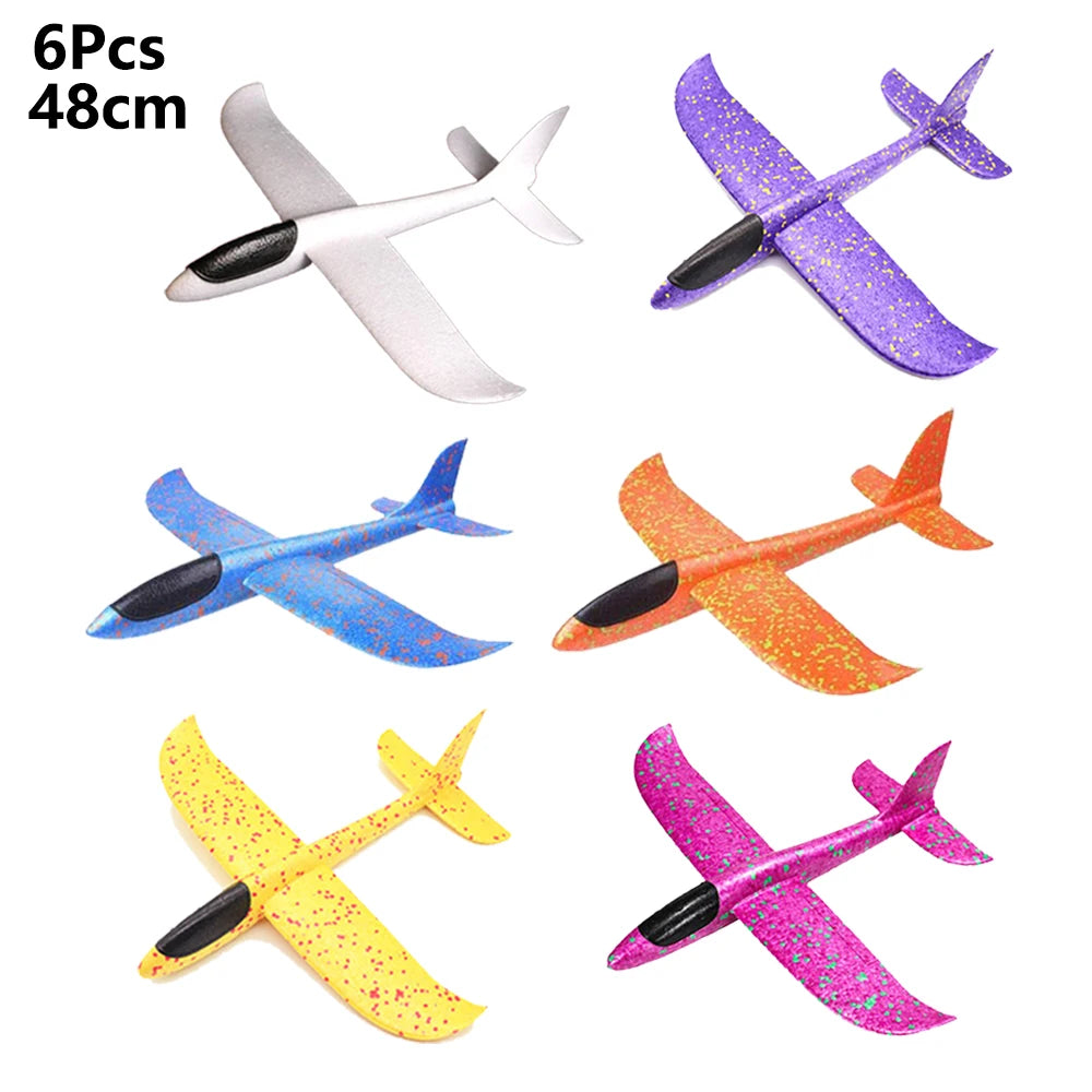 Large Foam Plane Glider 36 cm (14.17 in) and 48 cm (18.9 in) Hand Throw Airplane Outdoor Kids Toy Gift