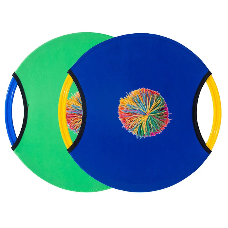 2-Pack Paddle Ball & Flying Disc Set — Outdoor Family Game for Beach, Backyard & Trampoline