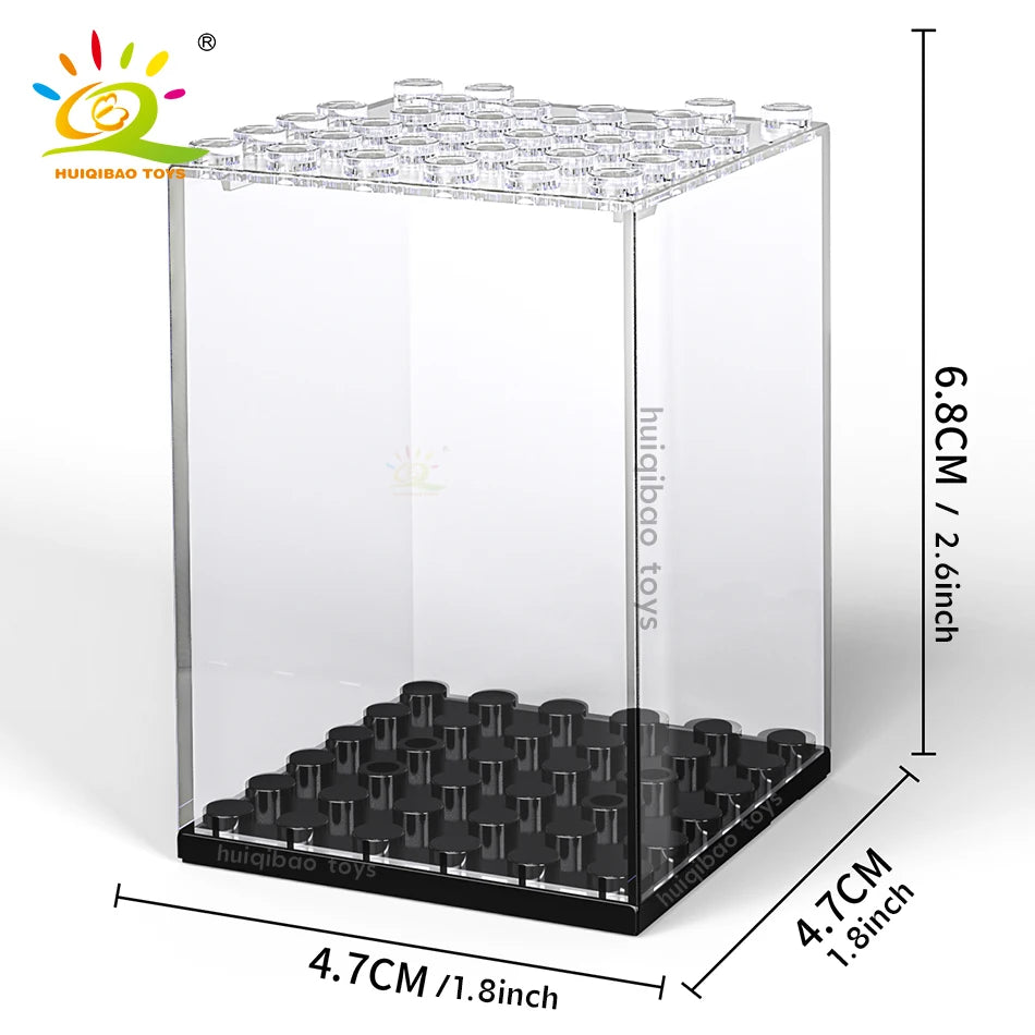 HUIQIBAO Dustproof Display Case – Model Collection Showcase for Building Blocks and Bricks Toy