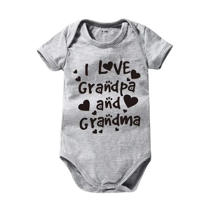 Pure Cotton “I Love Mom” & “I Love Dad” Newborn Rompers - Matching Baby Bodysuits for Twins, Summer Clothes for 0-24 Months
