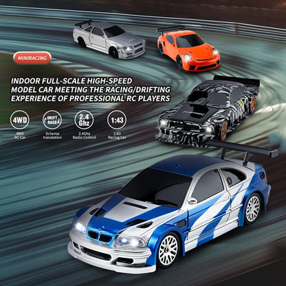 Upgraded Gyro 1/43 RC Drifting Car with 4WD and 2.4G Remote Control