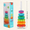 Rotated Rainbow Spinning Stacking Toy Early Education Puzzle