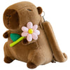 Cute Capybara Plush Backpack – Funny Cartoon Fur Shoulder and School Bag for Kids