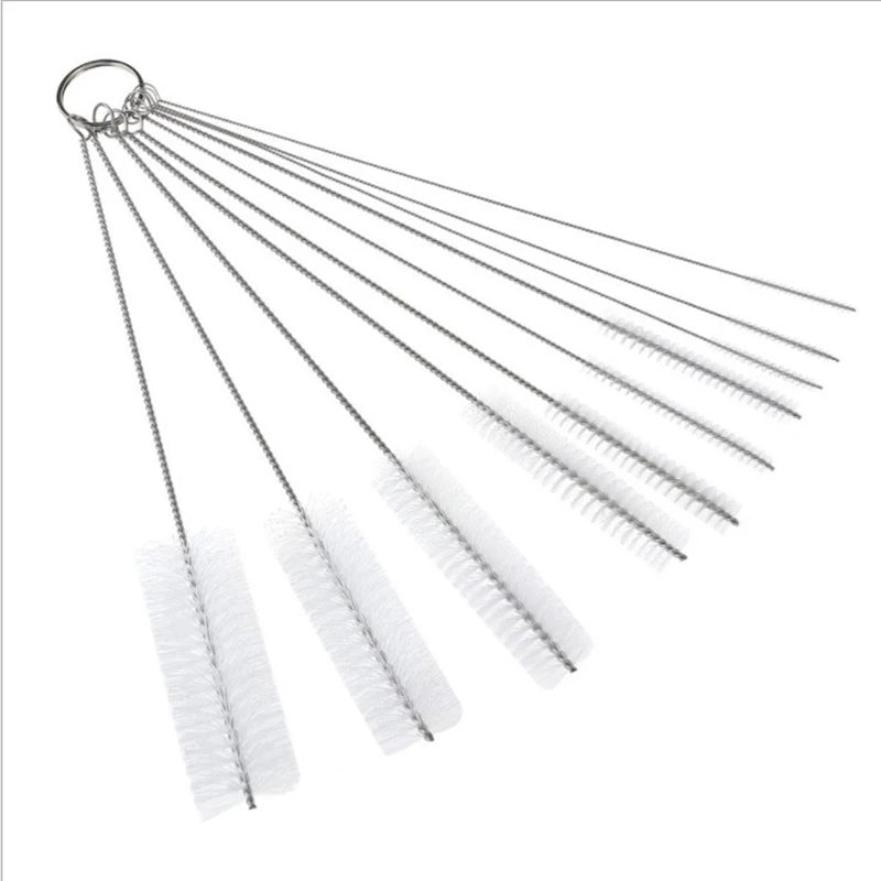 10Pcs Baby Bottle Brushes Set, Stainless Steel Straw Cleaner & Multifunctional Kitchen Cleaning Brush for Feeding Bottles