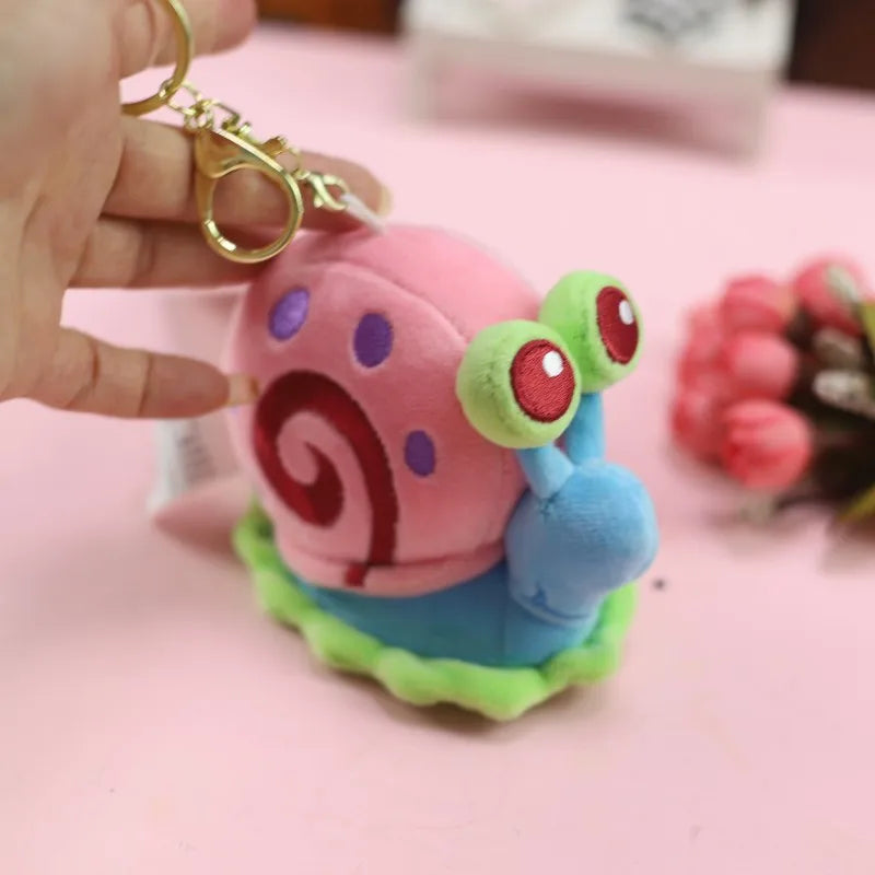 Anime Spongebob Squarepants Plush Keychain, Patrick Star Squidward Krabs Gary Toy Gift for Kids