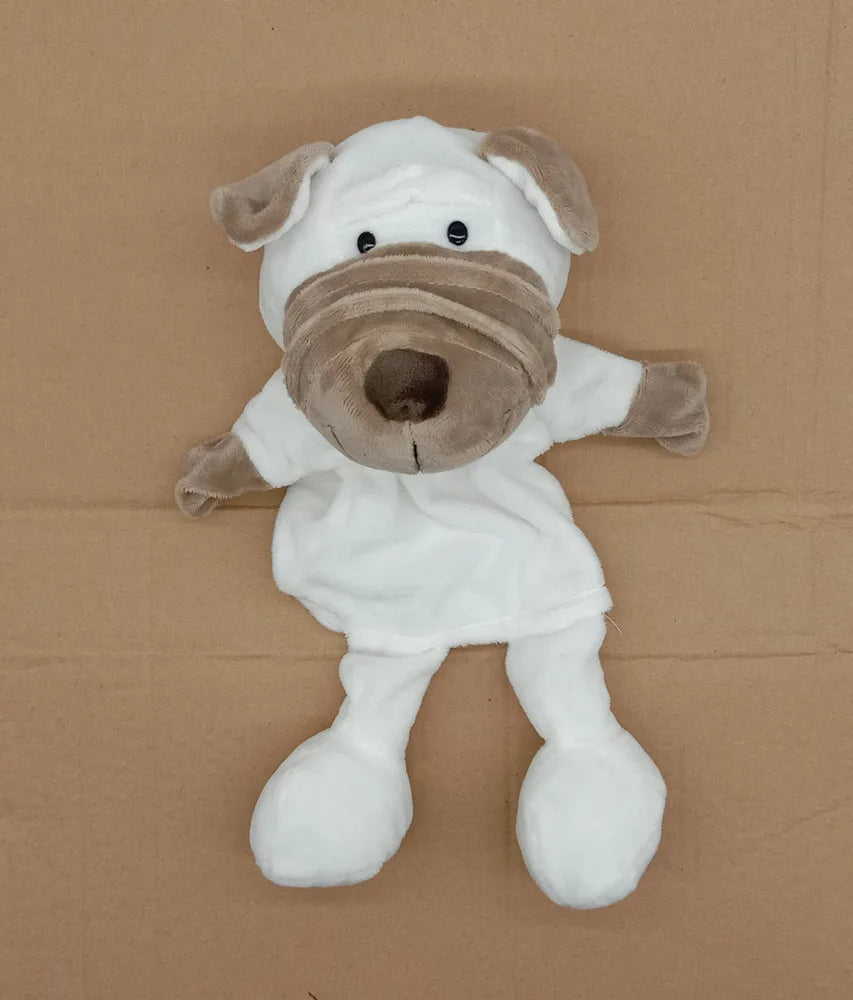 35cm Cartoon Animal Hand Puppets, Lion Elephant Pig Parent-Child Game Toys for Kids