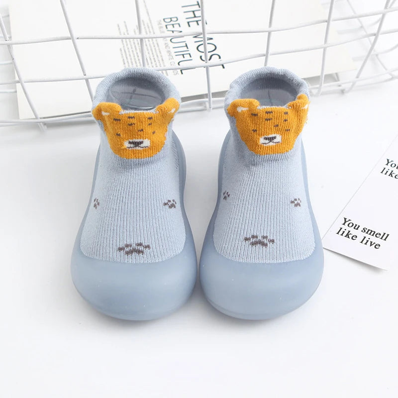 Baby Socks Shoes – Cute Cartoon Boy & Girl Infant Shoes, Soft Rubber Sole First Walker Booties for Toddlers