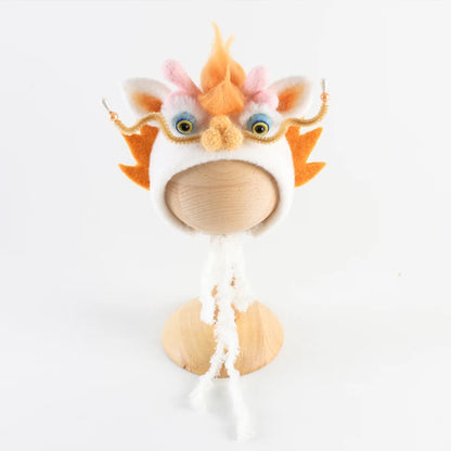 Baby Photography Clothes Set Soft Fabric Sewing Dragon Outfit Baby Boy Romper and Hat Newborn Photography Props