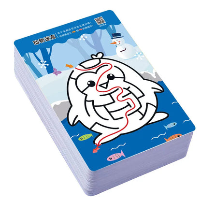 Maze Activity Book Puzzle Game for Students, Educational Thinking and Attention Development