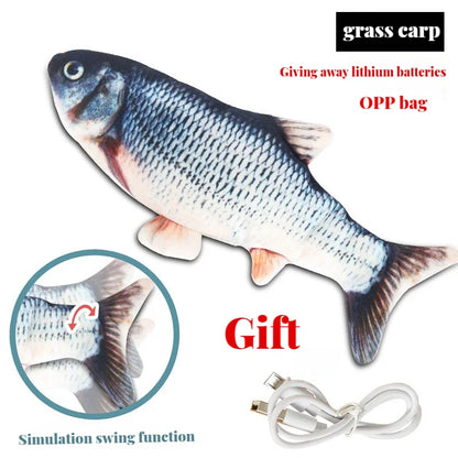 Electric Cat Toy Fish – Simulation Fish Swing, Funny Kitten Dance Toy, Chewing and Playing Supplies, USB Charging