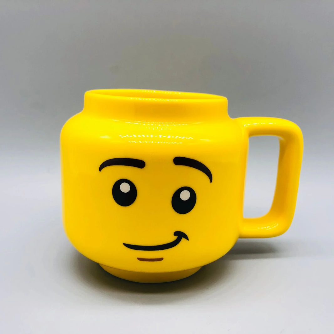 Cartoon Ceramic 250ml (8.5 fl oz) Mug — Cute Impish Figure-Head Coffee & Tea Cup, 1-Pack Porcelain Drinkware for Couples & Family
