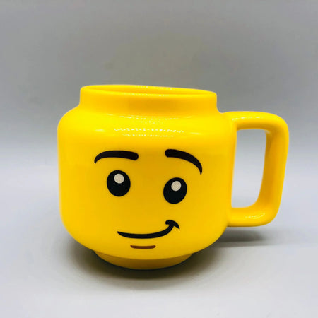 Cartoon Ceramic 250ml (8.5 fl oz) Mug — Cute Impish Figure-Head Coffee & Tea Cup, 1-Pack Porcelain Drinkware for Couples & Family