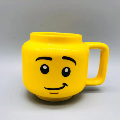 Cute Cartoon 250ml (8.5 fl oz) Ceramic Coffee & Tea Mug — Impish Expression Gift for Couples & Friends