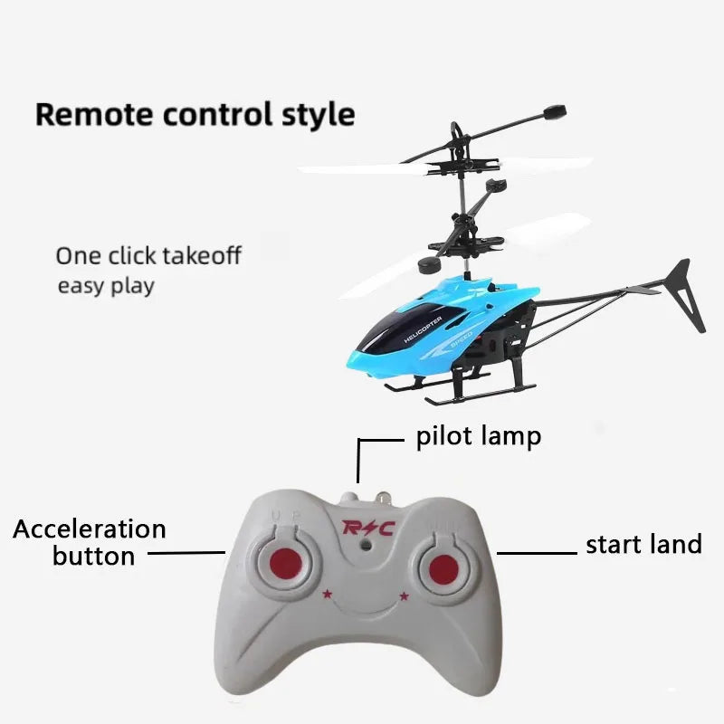Rechargeable Mini RC Drone – Safe Fall-Resistant Remote Control Helicopter Toy for Kids