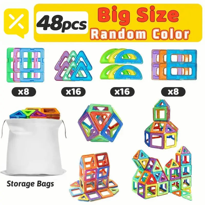 DIY Magnetic Building Blocks Mini and Big Size Construction Set